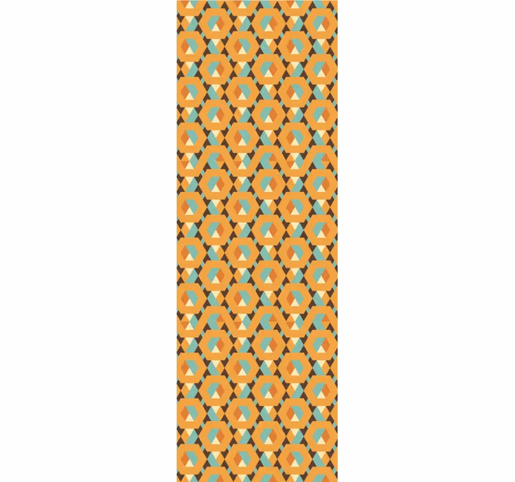 Dining room roller blind with geometric calm shapes - TenStickers
