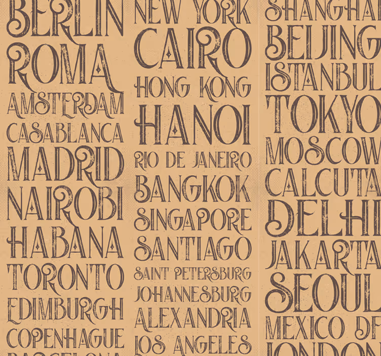 Dining room roller blind urban landscapes - TenStickers