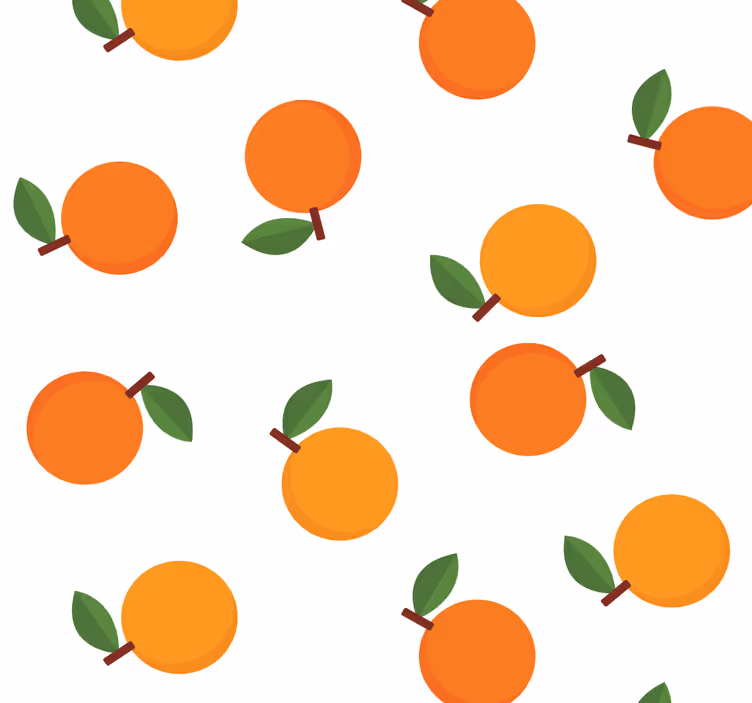Dining room roller blind in elegant oranges - TenStickers