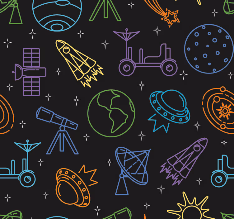 Kids roller blind celestial exploration - TenStickers