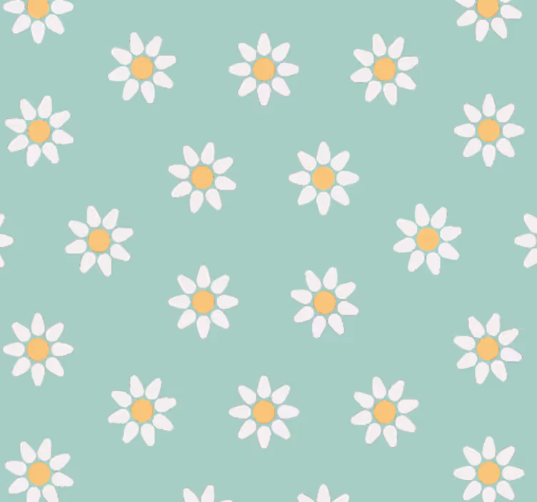 Kids roller blind with green floral design - TenStickers