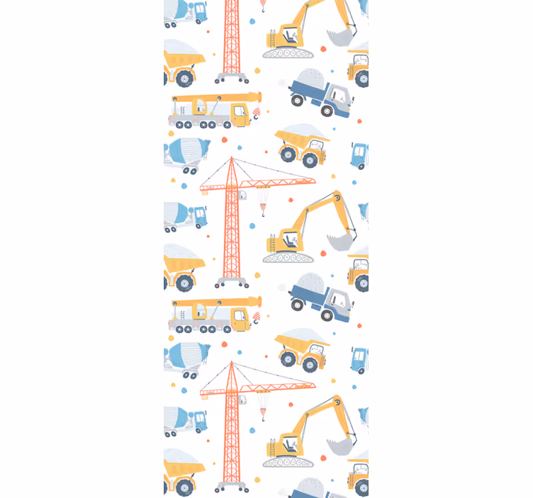 Kids roller blind with construction designs - TenStickers