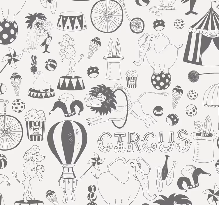 Kids roller blind with circus print - TenStickers