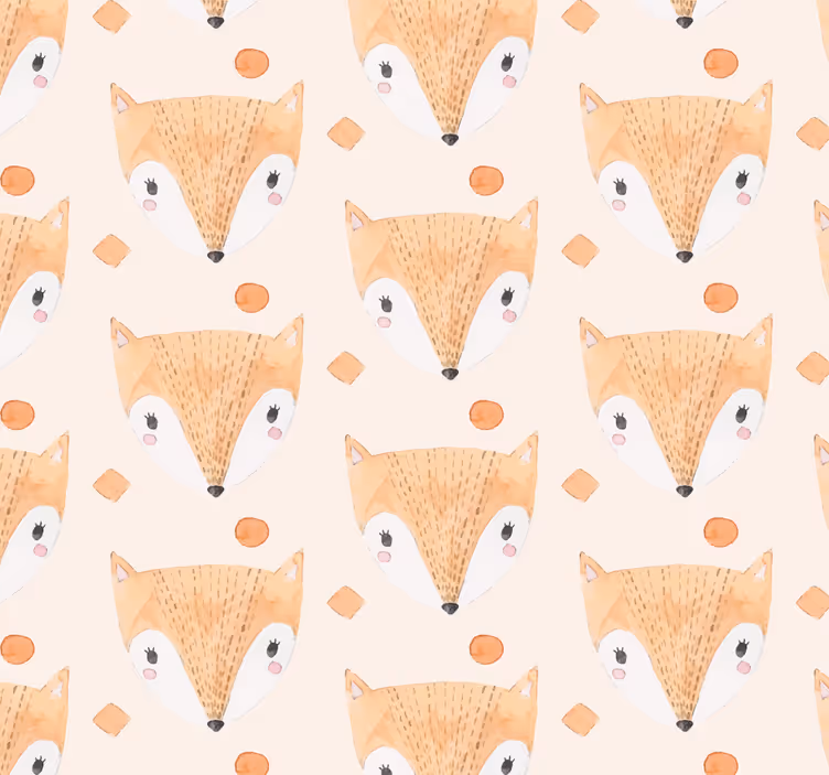 Kids roller blind hand painted fox design - TenStickers