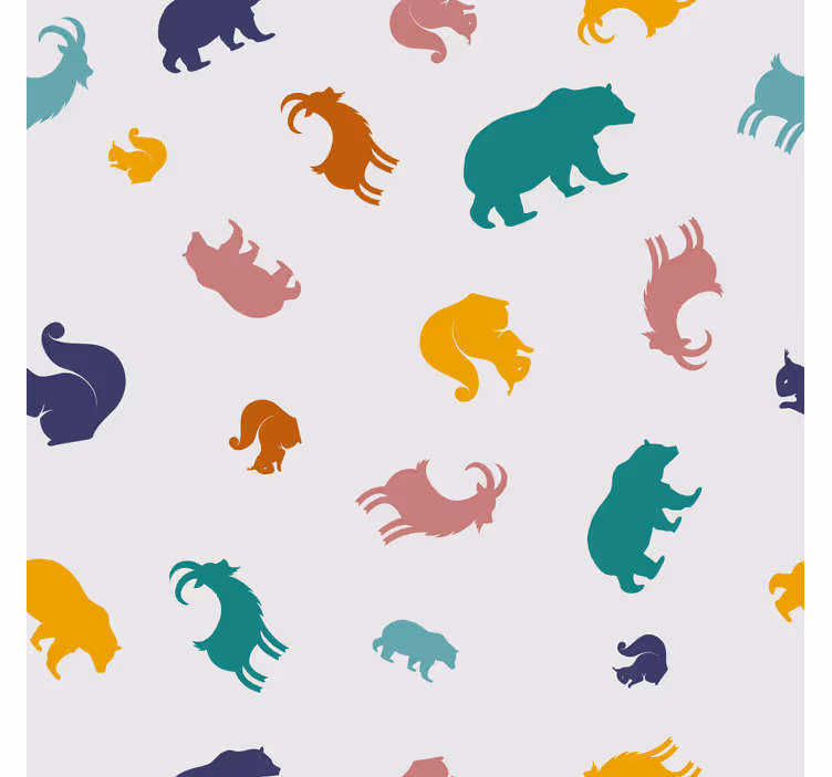 Kids roller blind chamois and bears design - TenStickers
