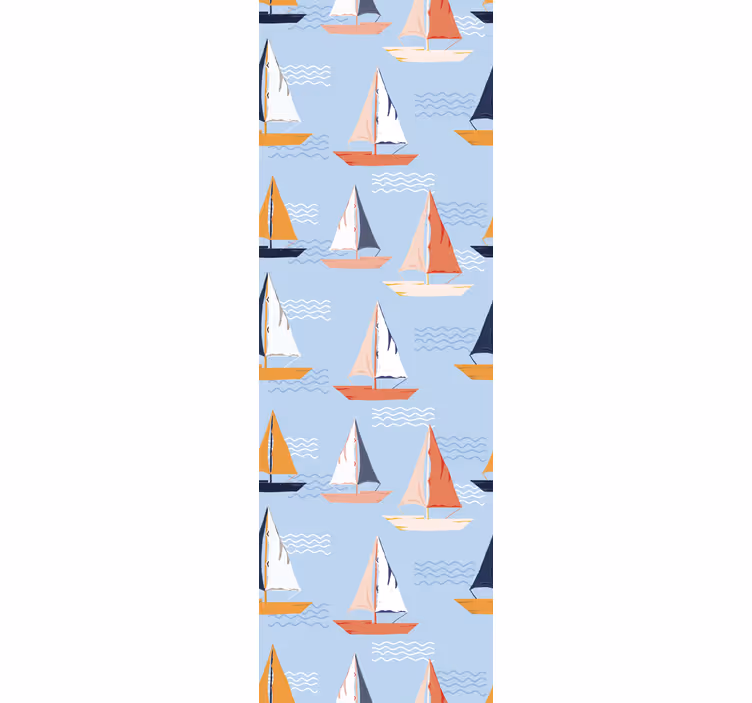 Kids roller blind with cheerful sailboat design - TenStickers