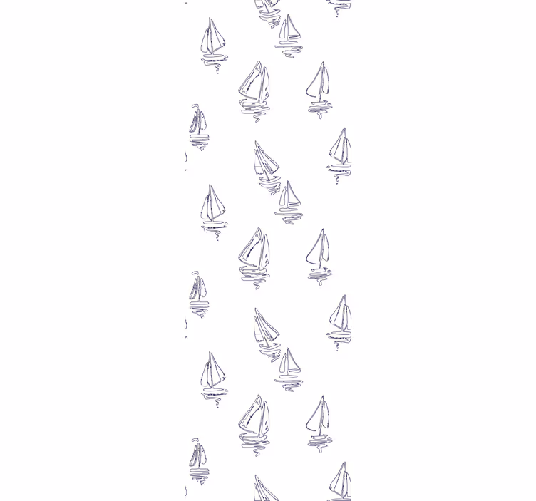 Kids roller blind sketch sailboat design - TenStickers