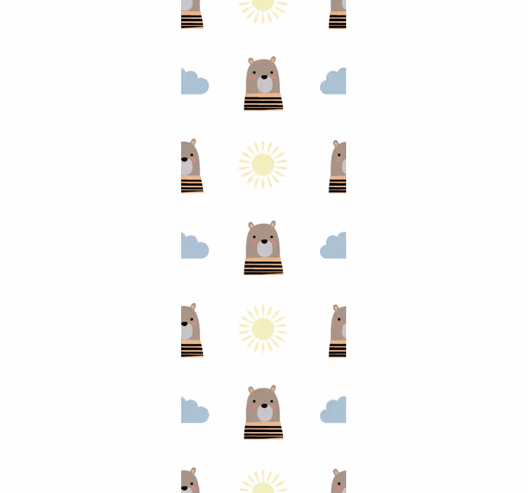 Kids roller blind customisable brown bear - TenStickers