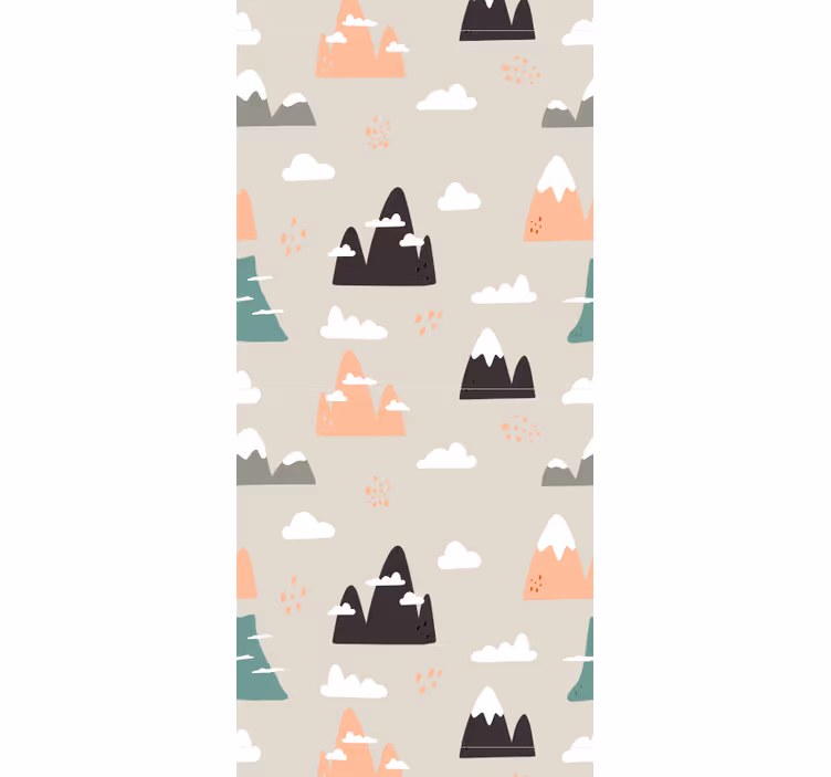 Kids roller blind with mountains pattern - TenStickers