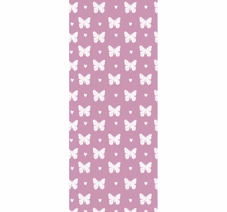 Kids roller blind with pink flying butterfly design - TenStickers