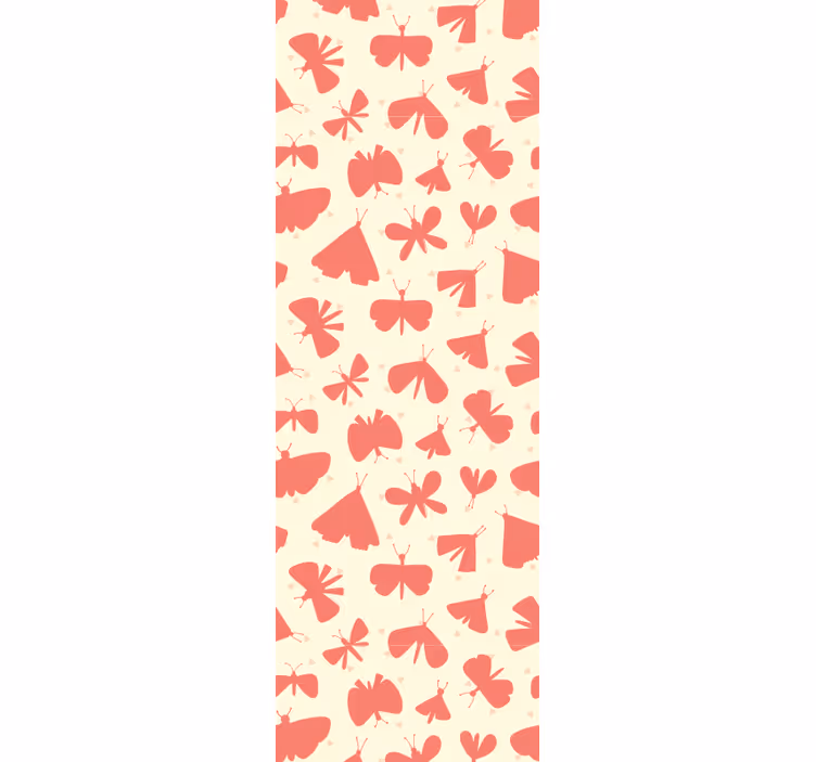 Kids roller blind abstract pink butterfly design - TenStickers