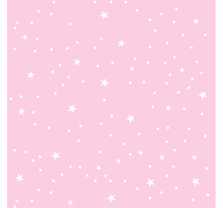 Kids roller blind white stars on pink background - TenStickers