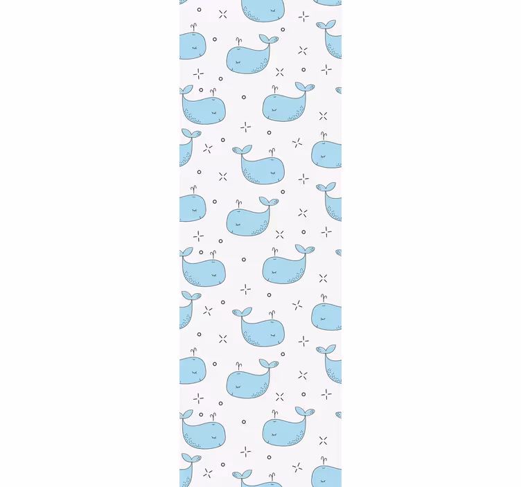 Kids roller blind seamless whale design - TenStickers
