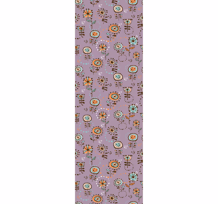 Kids roller blind swedish pink floral design - TenStickers