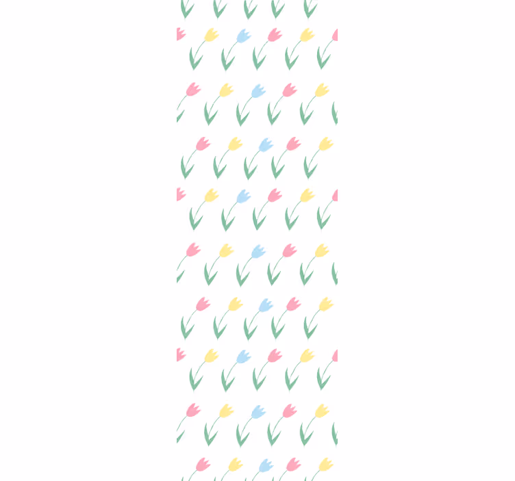 Kids roller blind with colorful tulip flower design - TenStickers