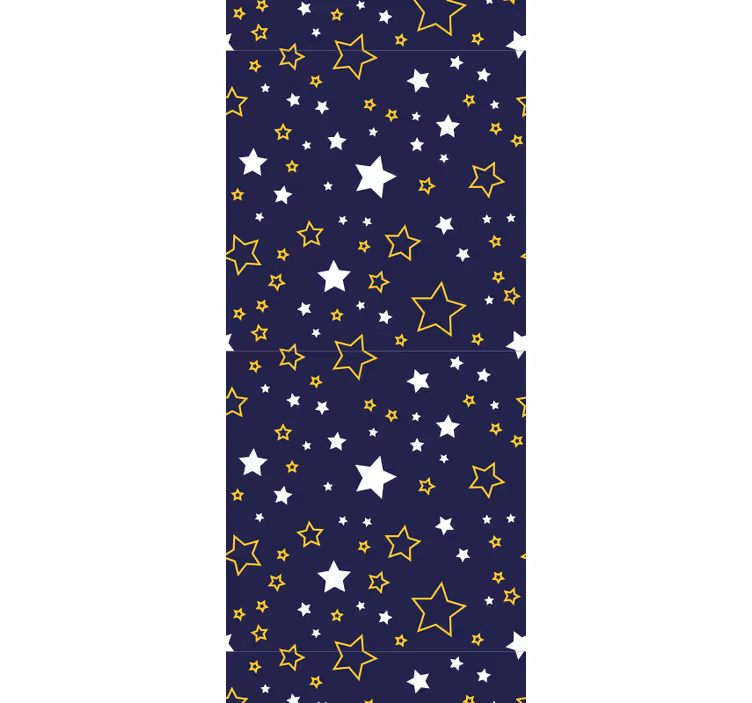 Kids roller blind night sky with white and yellow stars - TenStickers