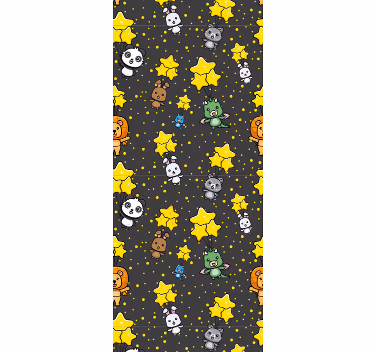 Kids roller blind cute animals on balloons - TenStickers
