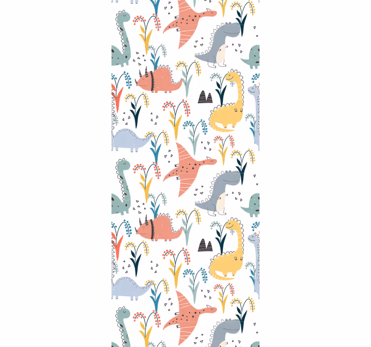 Kids roller blind dinosaurs and trees design - TenStickers