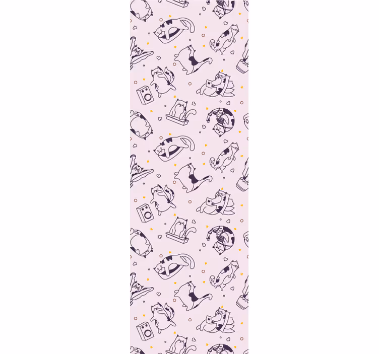 Kids roller blind cat music band design - TenStickers