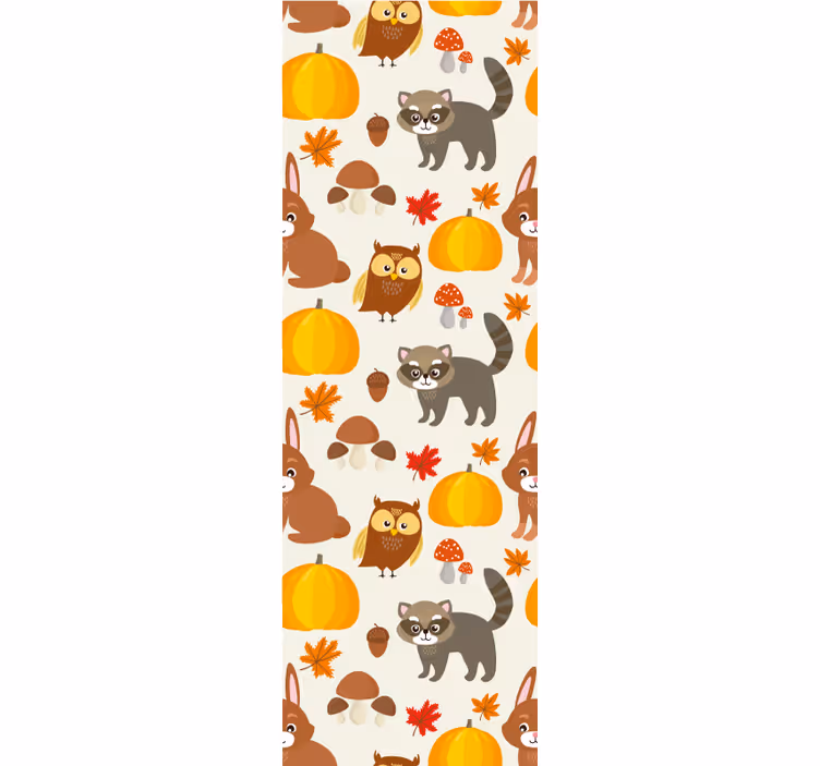 Kids roller blind autumn forest creatures - TenStickers