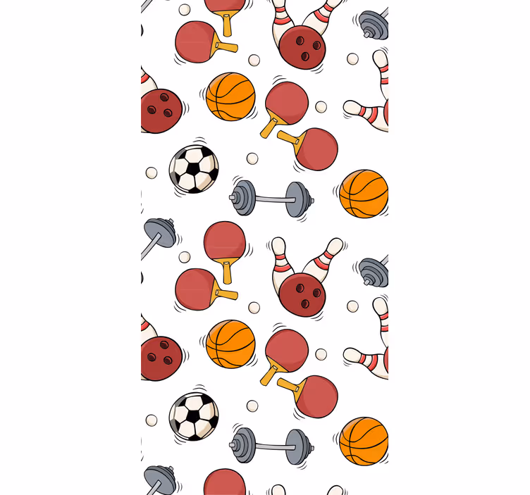 Kids roller blind sports gear doodle design - TenStickers