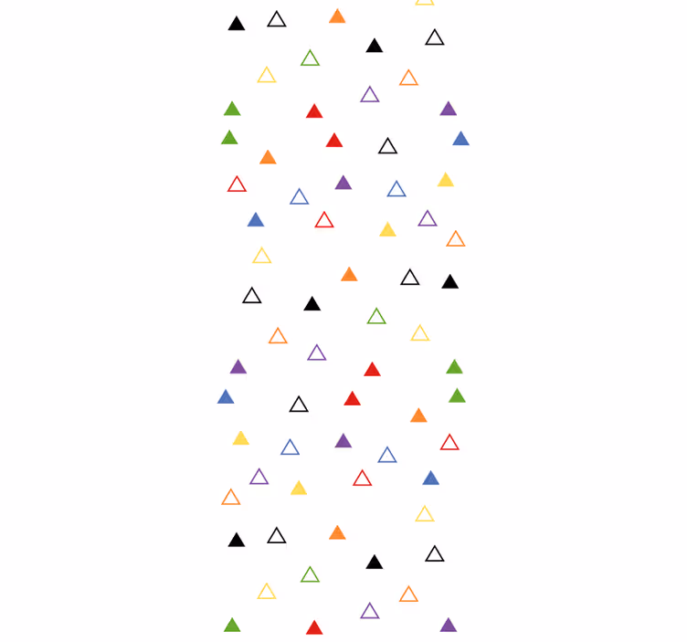 Kids roller blind colorful hollow triangles - TenStickers