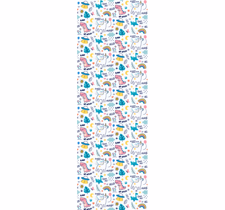 Kids roller blind with hand-drawn illustrations - TenStickers