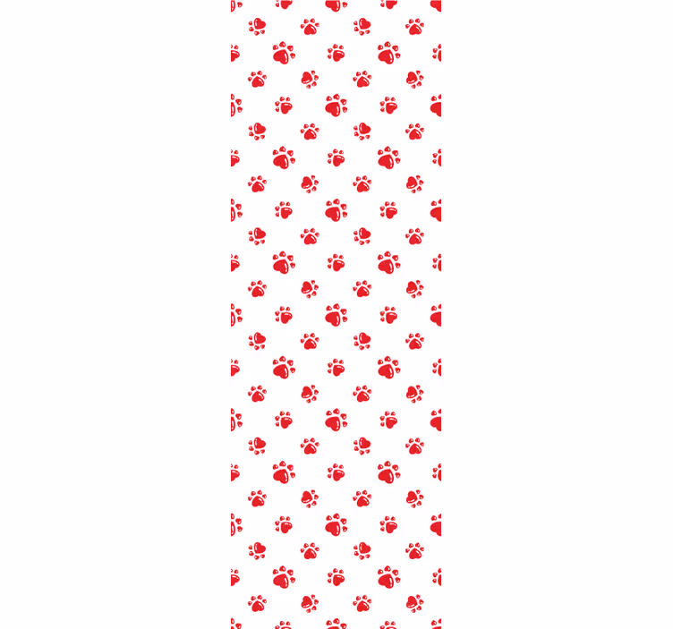 Kids roller blind with cat paws and heart design - TenStickers