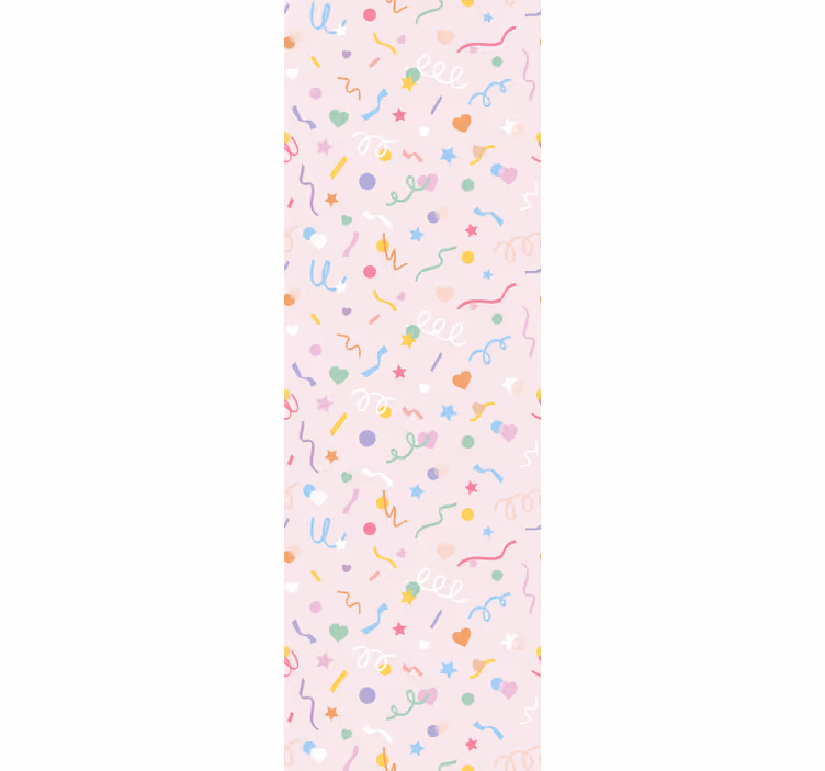 Kids roller blind with cute pastel confetti pattern - TenStickers
