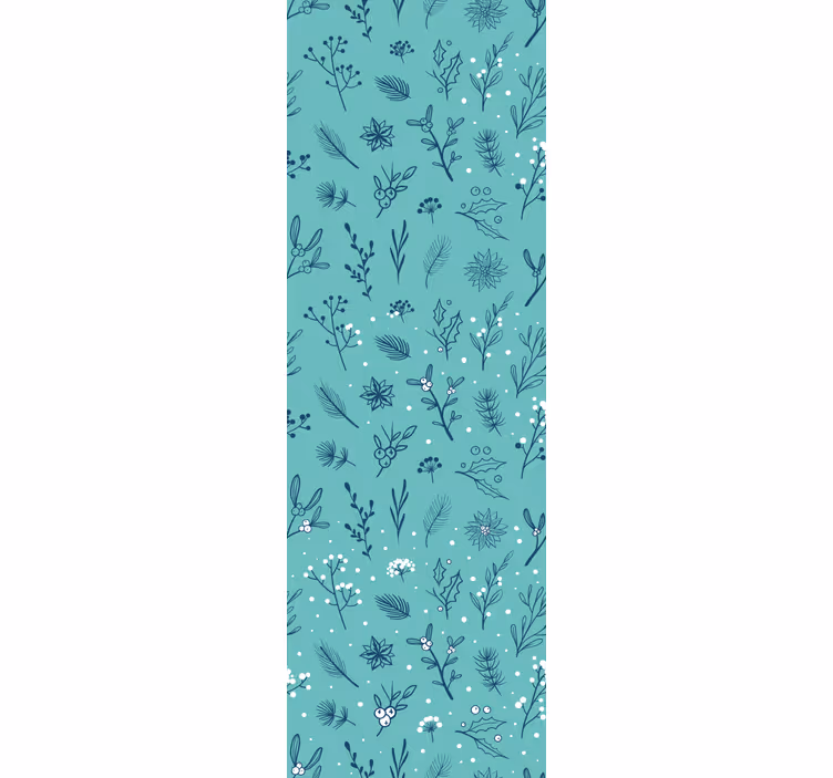 Kids roller blind light blue christmas pattern icons - TenStickers