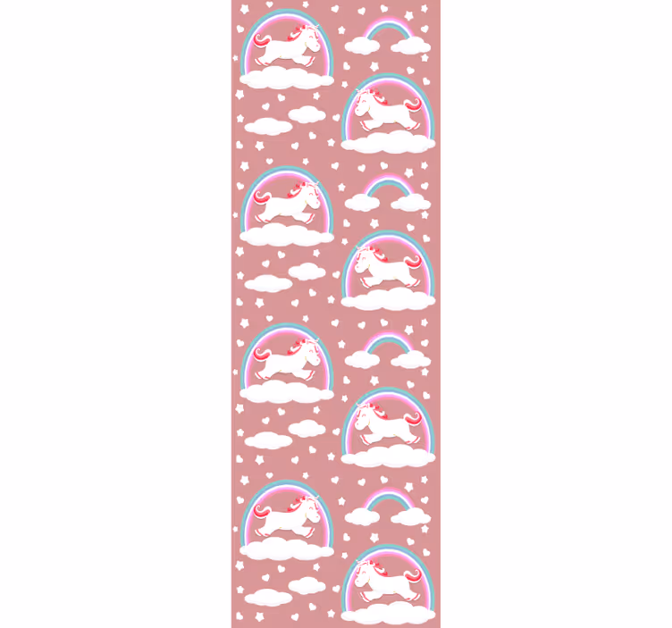 Kids roller blind unicorns and rainbows design - TenStickers