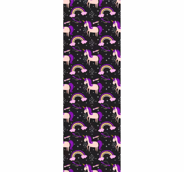 Kids roller blind artistic unicorns - TenStickers