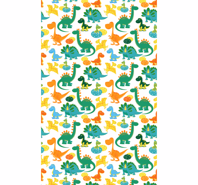 Kids roller blind with colorful dinosaur pattern - TenStickers