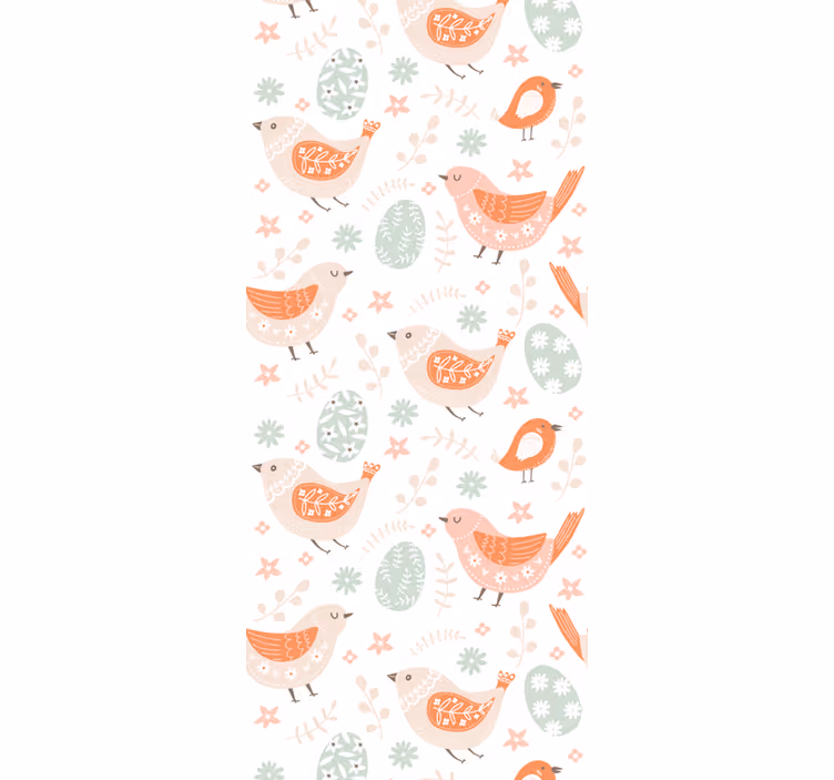Kids roller blind minimalistic nordic birds - TenStickers