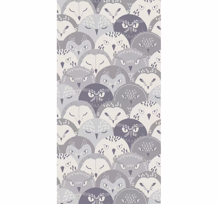 Kids roller blind gray owl on creepers nordic design - TenStickers