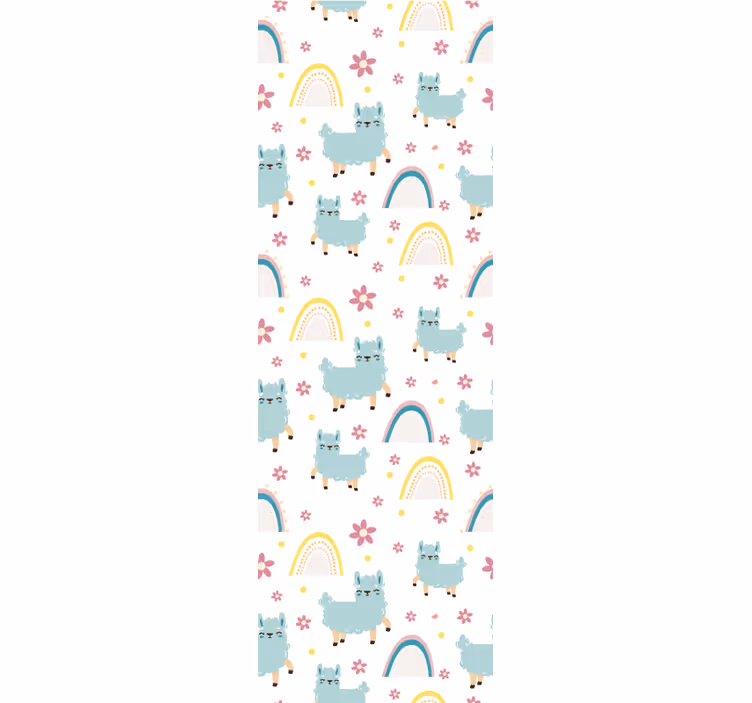 Kids roller blind with funny sheep unicorns pattern - TenStickers
