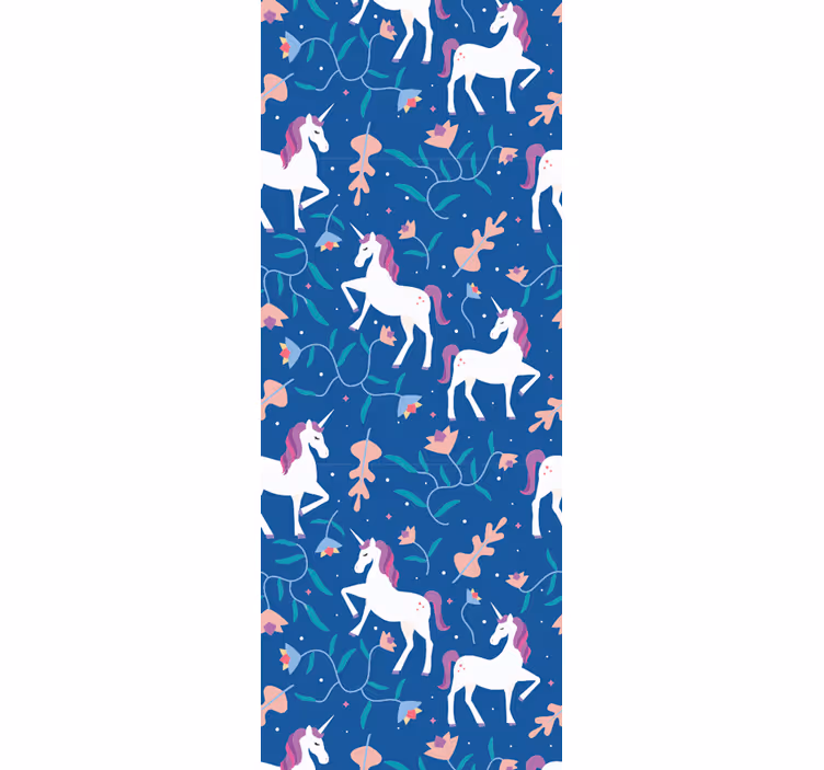 Kids roller blind unicorn pattern with feathers - TenStickers