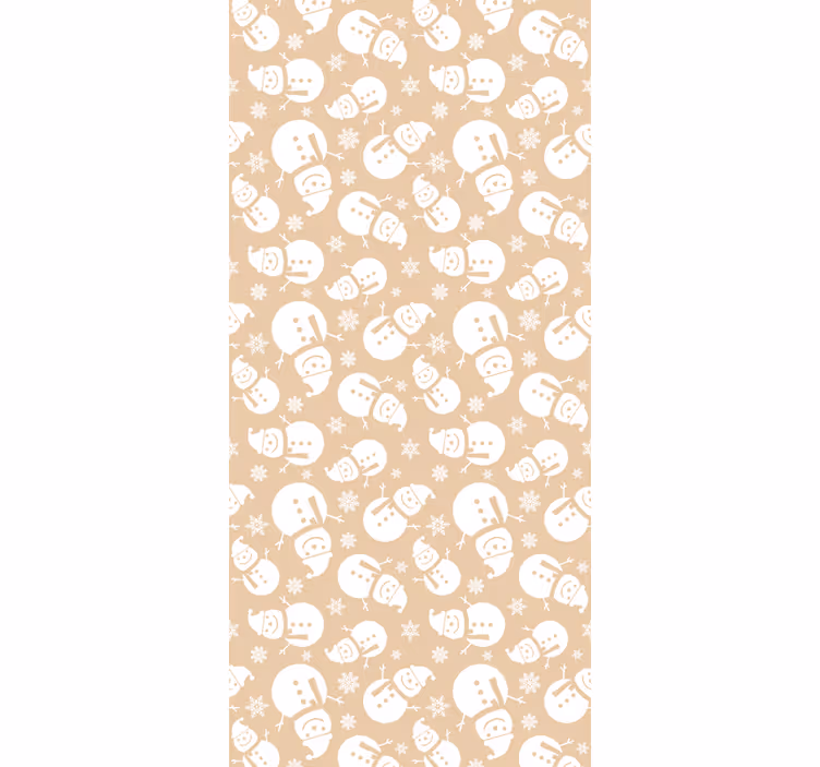 Kids roller blind with many snowman faces - TenStickers