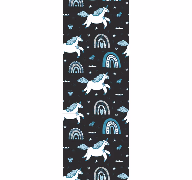 Kids roller blind seamless dark horse pattern - TenStickers