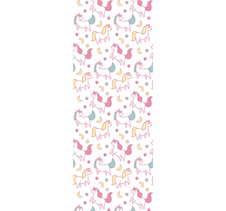 Kids roller blind with hand drawn unicorn design - TenStickers
