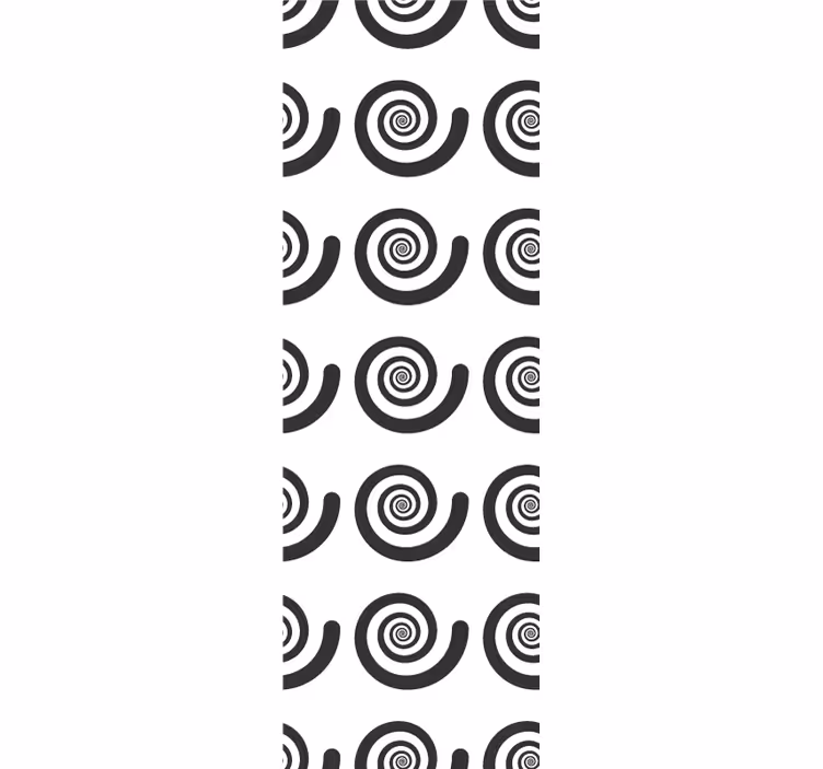 Kids roller blind black and white spiral design - TenStickers