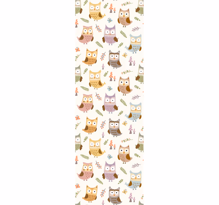 Kids roller blind cute profession owls design - TenStickers