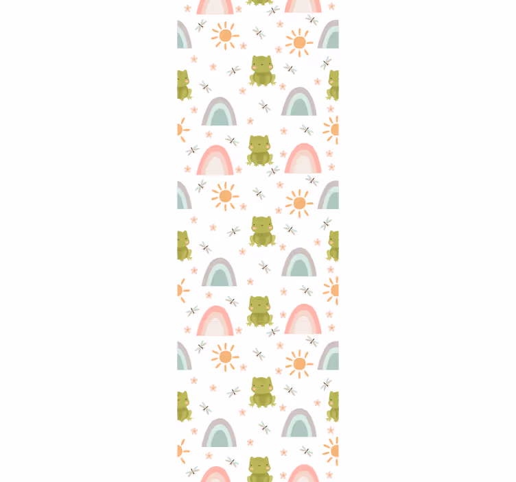 Kids roller blind cute design frog cartoon tropical - TenStickers