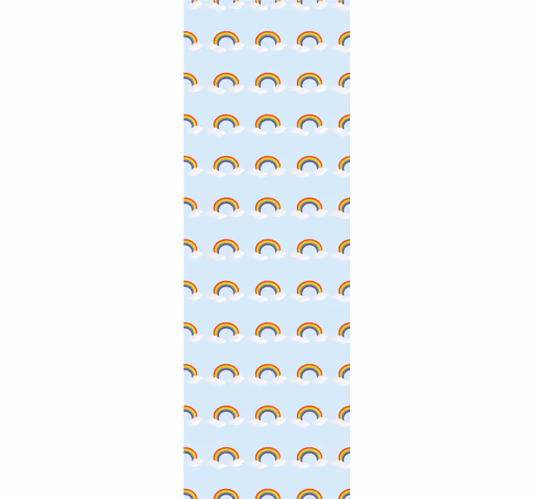 Kids roller blind with colorful rainbow and clouds - TenStickers