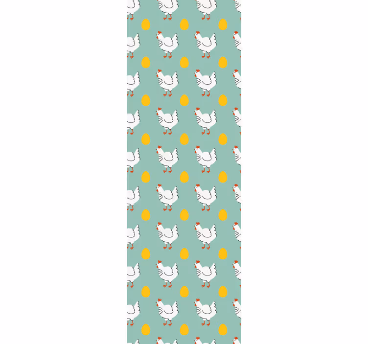Kids roller blind white chick on blue background - TenStickers
