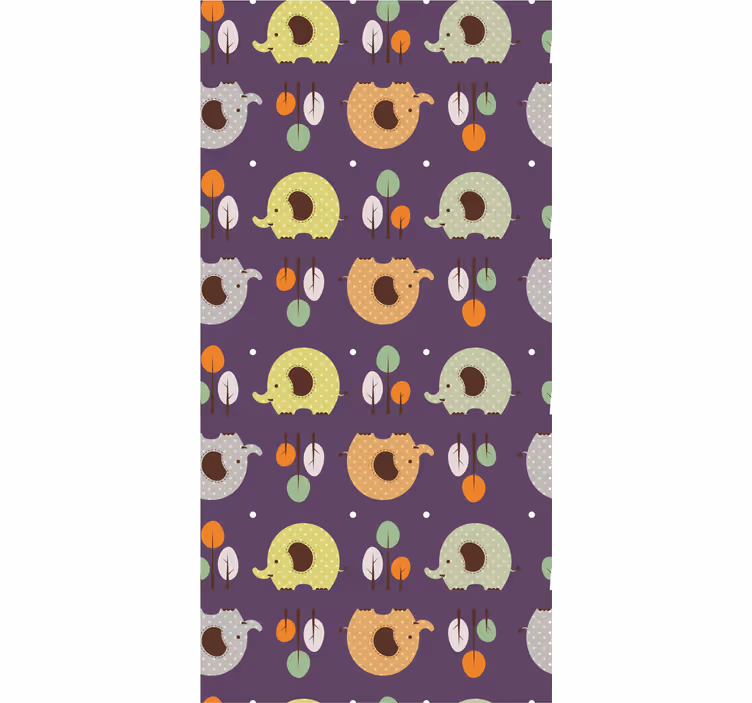 Kids roller blind autumn elephant - TenStickers