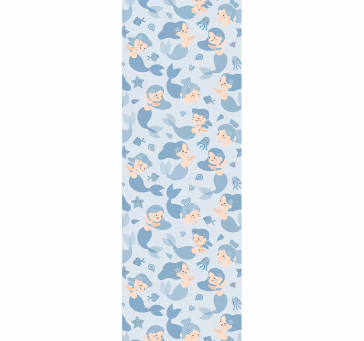 Kids roller blind mermaid child blue smile - TenStickers