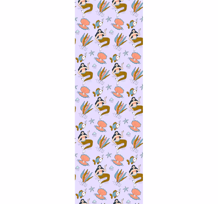 Kids roller blind mermaids and shells design - TenStickers