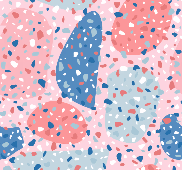 Kids roller blind in pink terrazzo - TenStickers