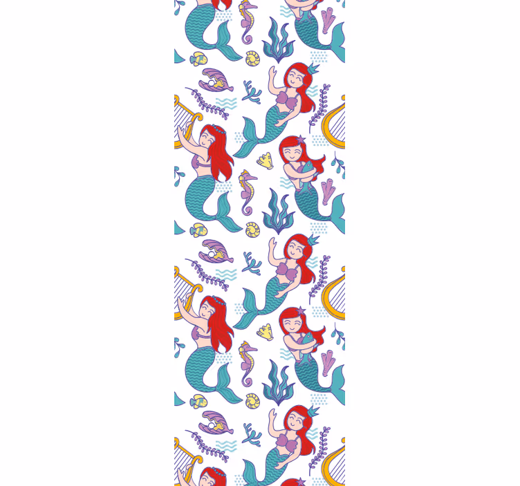Kids roller blind mermaid ariel smiling - TenStickers
